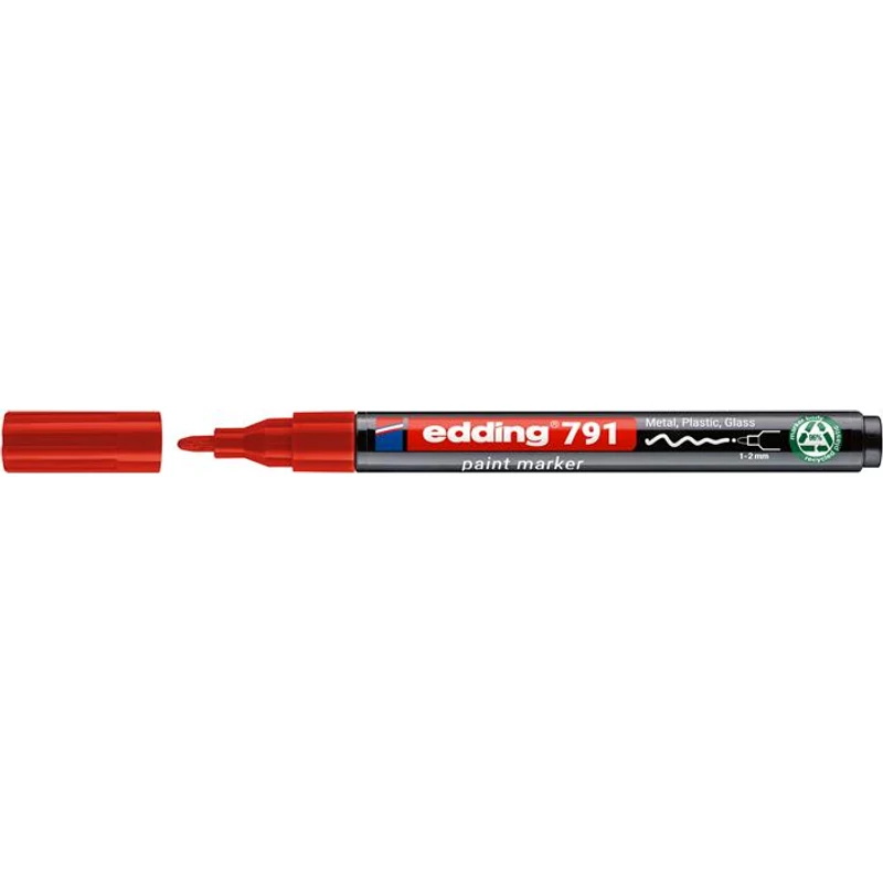 Lakkmarker, 1-2 mm, PCR, EDDING "791", piros