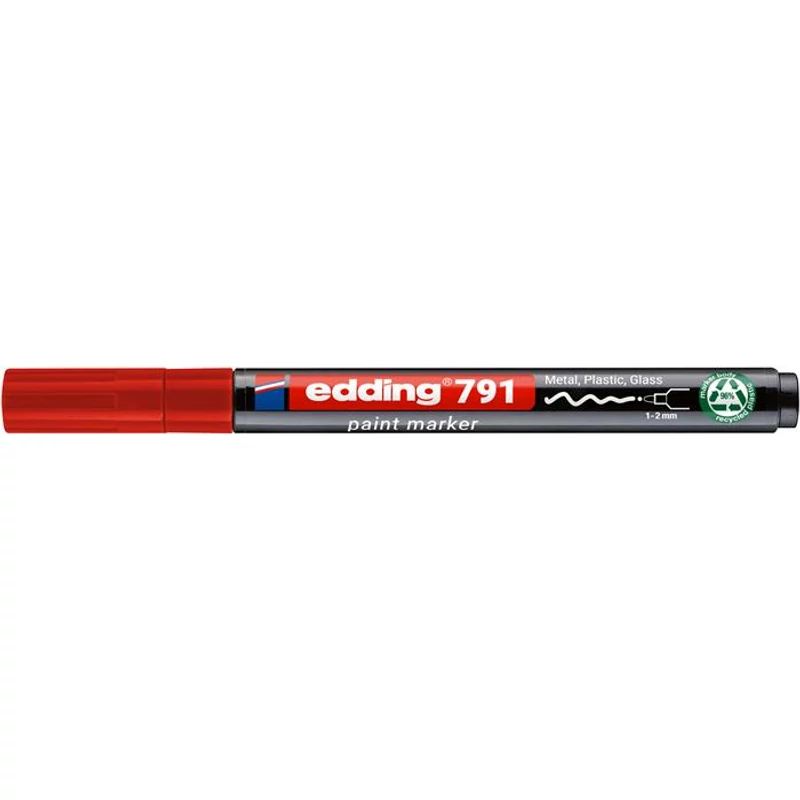 Lakkmarker, 1-2 mm, PCR, EDDING "791", piros