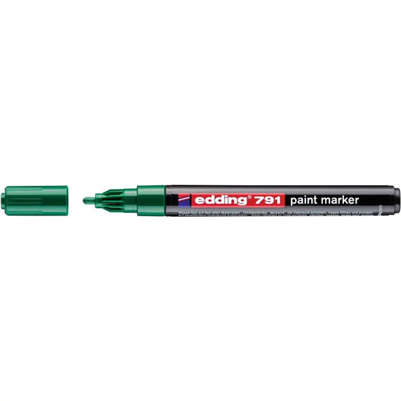 Lakkmarker, 1-2 mm, EDDING "791", zöld