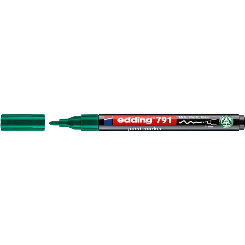 Lakkmarker, 1-2 mm, PCR, EDDING "791", zöld