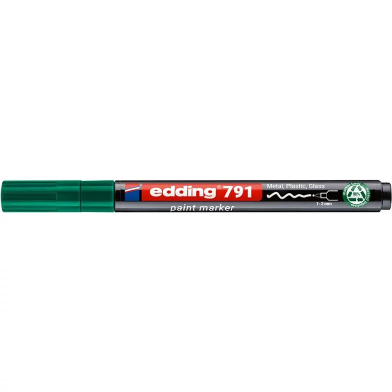 Lakkmarker, 1-2 mm, PCR, EDDING "791", zöld
