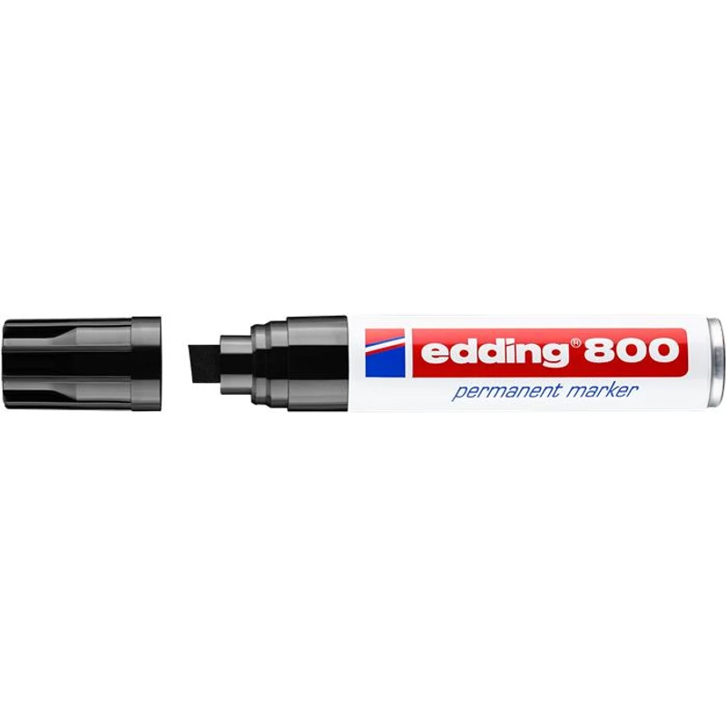 Alkoholos marker, 4-12 mm, vágott, EDDING "800", fekete