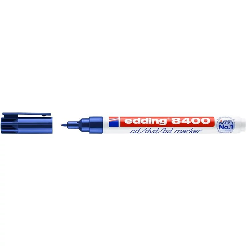 Alkoholos marker, CD / DVD, 0,5-1 mm, EDDING "8400", kék