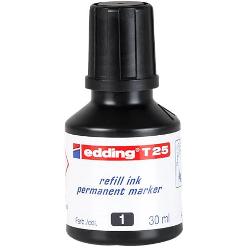 Utántöltő alkoholos markerhez, EDDING "T25", fekete