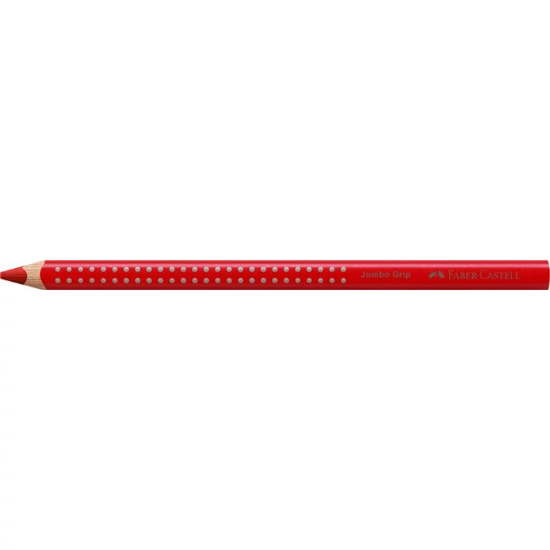 Színes ceruza, háromszögletű, FABER-CASTELL "Grip 2001 Jumbo", piros