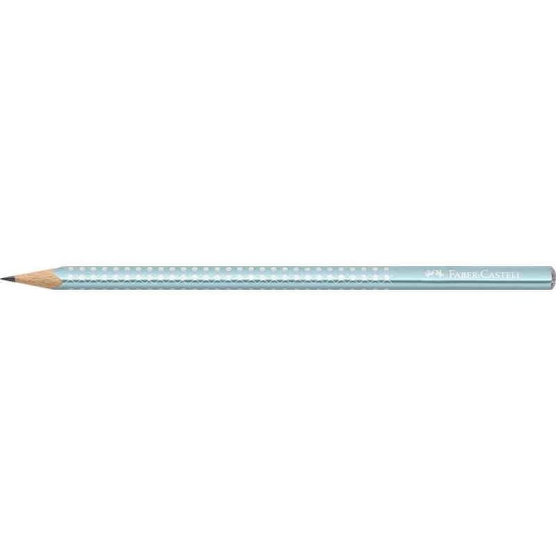Grafitceruza, B, háromszögletű, FABER-CASTELL "Sparkle", metál óceánkék