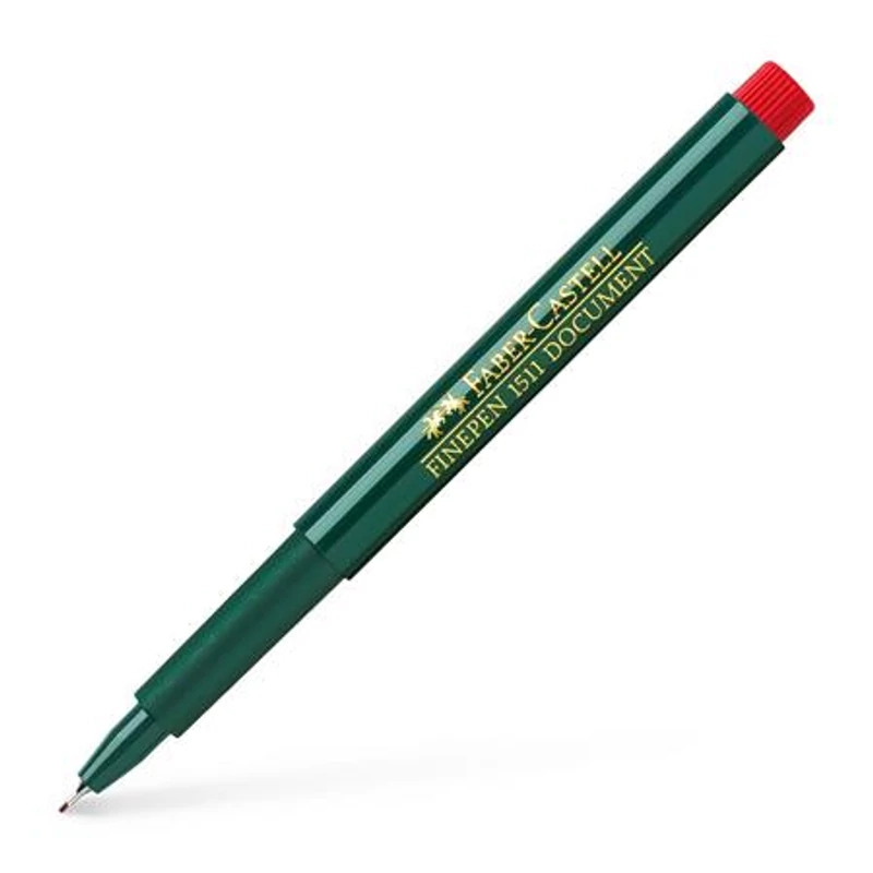 Tűfilc, 0,4 mm, FABER-CASTELL "Finepen 1511", piros,Tűfilc, 0,4 mm, FABER-CASTELL "Finepen 1511", piros
