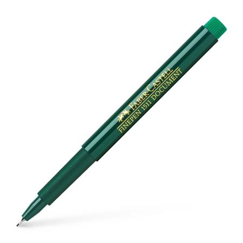 Tűfilc, 0,4 mm, FABER-CASTELL "Finepen 1511", zöld,Tűfilc, 0,4 mm, FABER-CASTELL "Finepen 1511", zöld