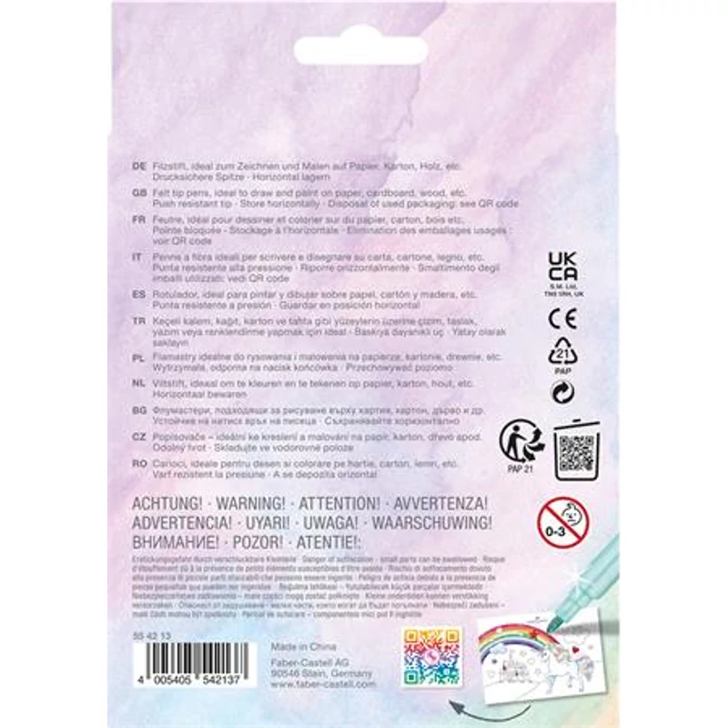 Filctoll készlet, FABER-CASTELL "Unikornis" 10 különböző szín + 3 csillámos,Filctoll készlet, FABER-CASTELL "Unikornis" 10 különböző szín + 3 csillámos,Filctoll készlet, FABER-CASTELL "Unikornis" 10 különböző szín + 3 csillámos