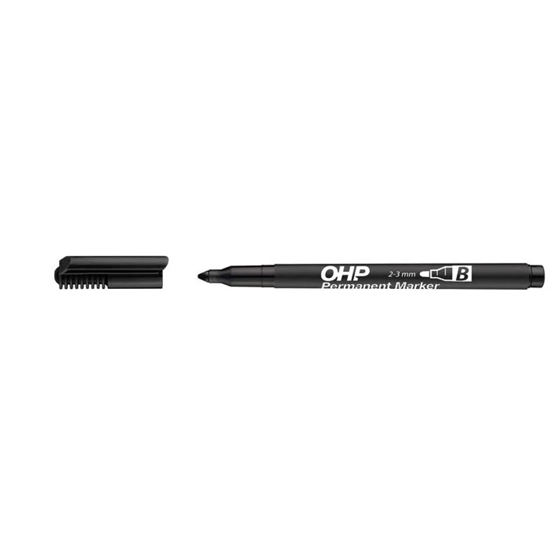 Alkoholos marker, OHP, 2-3 mm, B, ICO, fekete