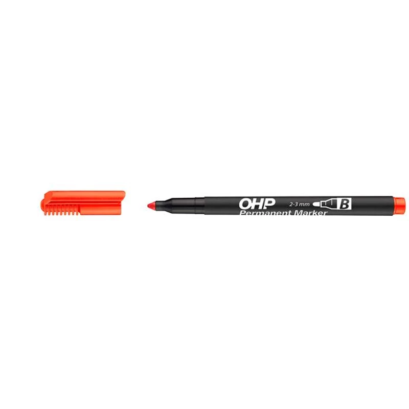 Alkoholos marker, OHP, 2-3 mm, B, ICO, piros