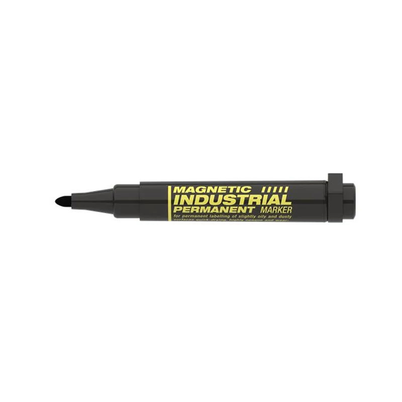 Alkoholos marker, ipari, 1-3 mm, kúpos, mágnessel, ICO "Magnetic industrial permanent 11 XXL", fekete