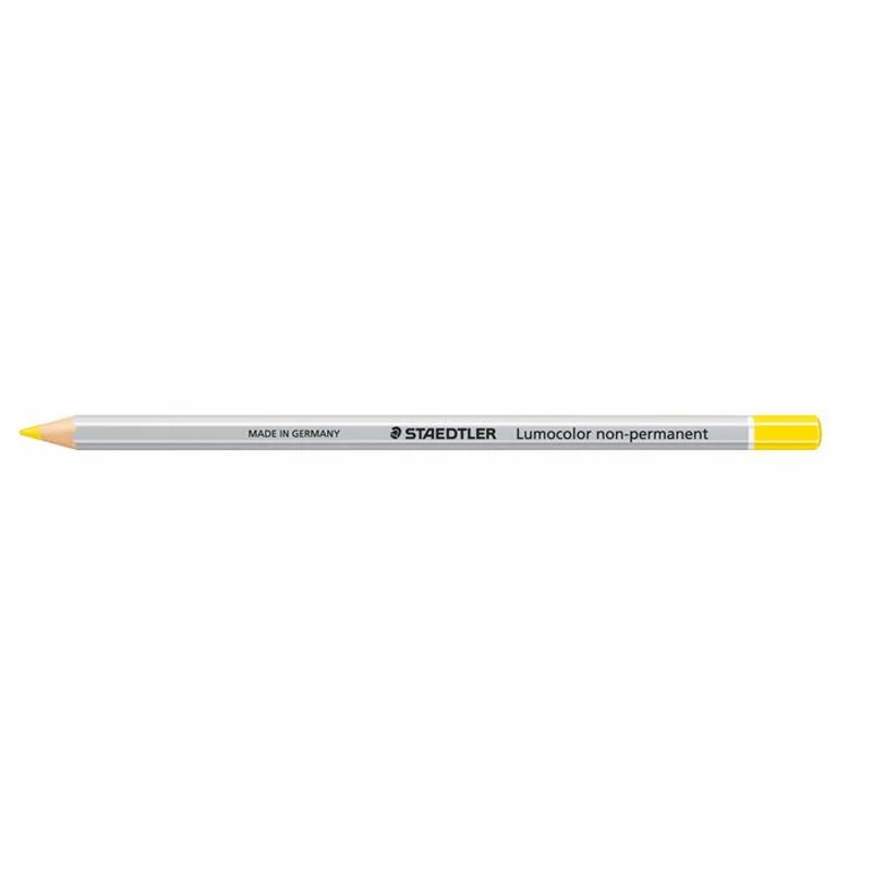 Jelölőceruza, hatszögletű, mindenre író, lemosható (omnichrom), STAEDTLER "Lumocolor 108", sárga