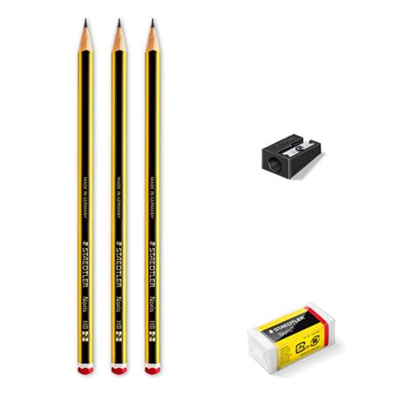 Grafitceruza, HB, hatszögletű, hegyezővel és radírral, STAEDTLER "Noris",Grafitceruza, HB, hatszögletű, hegyezővel és radírral, STAEDTLER "Noris"