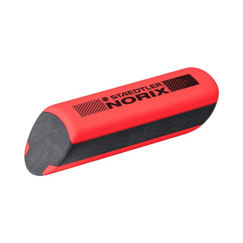 Grafitceruza készlet, hegyezővel, radírral, HB, STAEDTLER "Norix® 181", korall piros