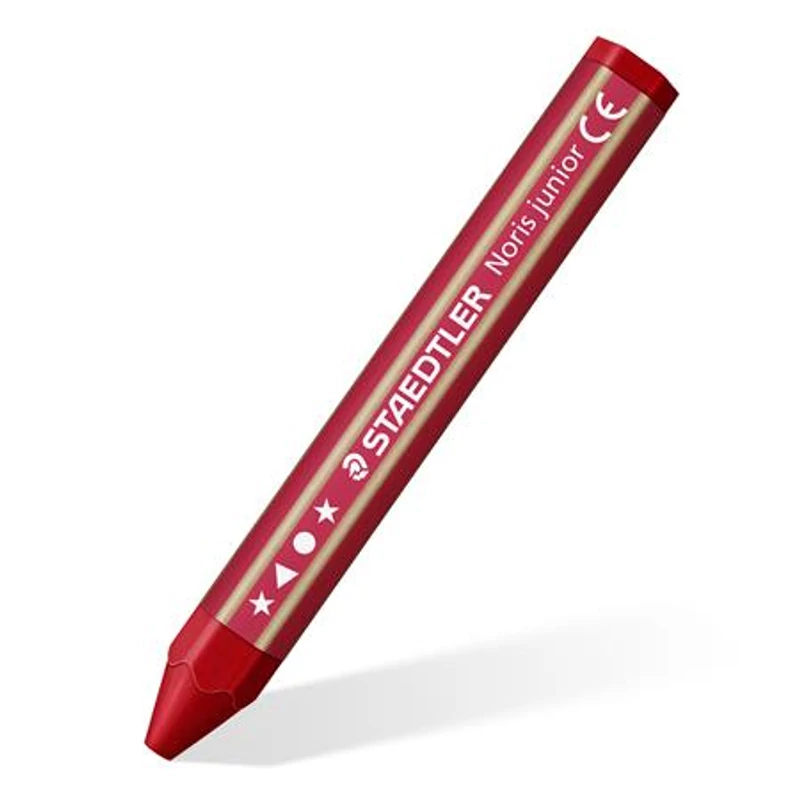 Zsírkréta, vastag, hatszögletű, STAEDTLER "Noris Junior 224", 6 különböző szín,Zsírkréta, vastag, hatszögletű, STAEDTLER "Noris Junior 224", 6 különböző szín