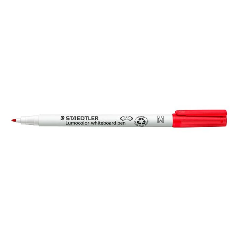 Táblamarker, 1 mm, M, kúpos, STAEDTLER "Lumocolor 301", piros