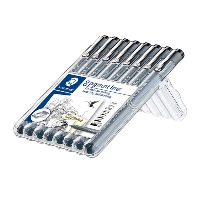 Tusfilc készlet, 8 különböző vonalvastagság, STAEDTLER "Pigment liner 308", fekete,Tusfilc készlet, 8 különböző vonalvastagság, STAEDTLER "Pigment liner 308", fekete,Tusfilc készlet, 8 különböző vonalvastagság, STAEDTLER "Pigment liner 308", fekete,Tusfilc készlet, 8 különböző vonalvastagság, STAEDTLER "Pigment liner 308", fekete