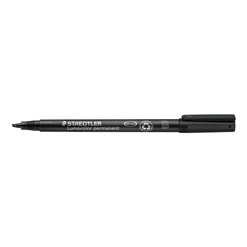 Alkoholos marker, OHP, 1-2,5 mm, STAEDTLER "Lumocolor® 314 B", fekete
