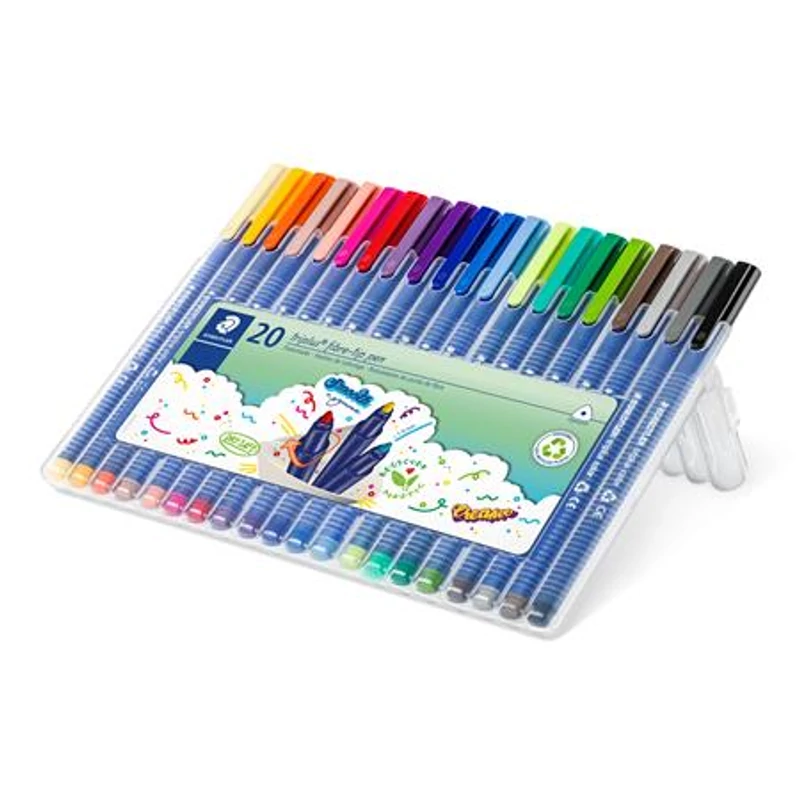 Filctoll készlet, 1 mm, STAEDTLER "Triplus 323", 20 különböző szín,Filctoll készlet, 1 mm, STAEDTLER "Triplus 323", 20 különböző szín