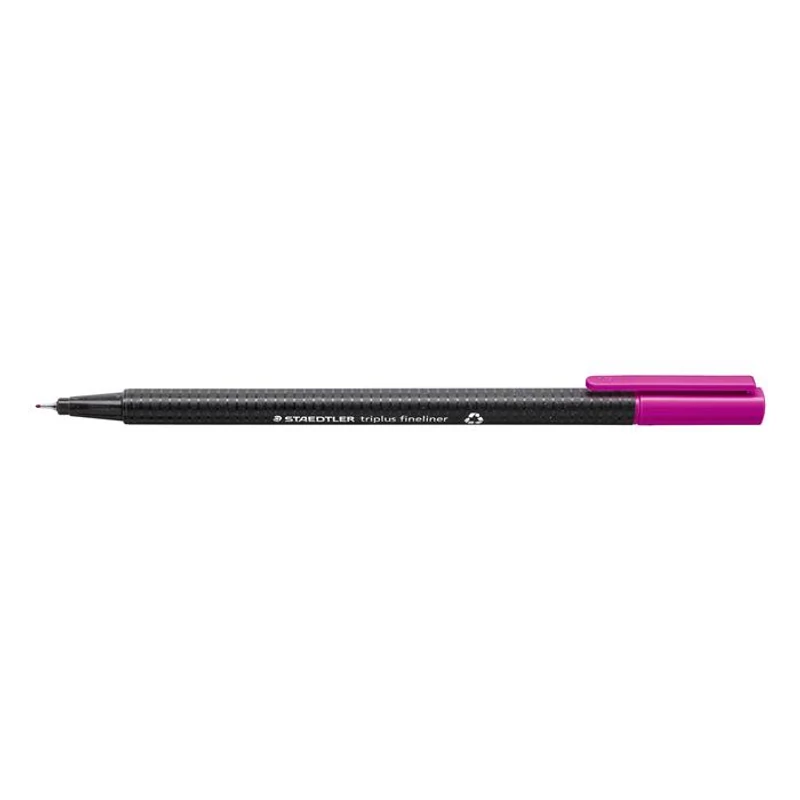 Tűfilc, 0,3 mm, STAEDTLER "Triplus 334", sötétmályva