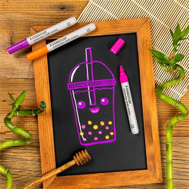 Krétamarker készlet, 2,4 mm, kúpos, STAEDTLER "Lumocolor® 344", 8 különböző szín