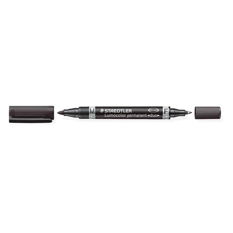 Alkoholos marker, 0,6 / 1,5 mm, kúpos, kétvégű, STAEDTLER "Lumocolor® duo 348", fekete,Alkoholos marker, 0,6 / 1,5 mm, kúpos, kétvégű, STAEDTLER "Lumocolor® duo 348", fekete,Alkoholos marker, 0,6 / 1,5 mm, kúpos, kétvégű, STAEDTLER "Lumocolor® duo 348", fekete