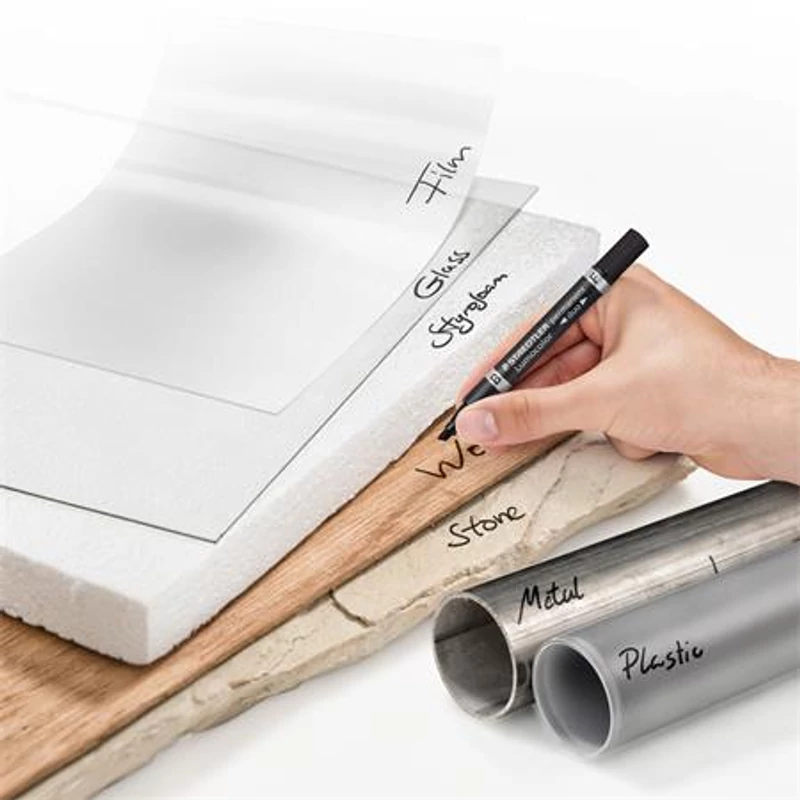 Alkoholos marker, 0,6 / 1,5 mm, kúpos, kétvégű, STAEDTLER "Lumocolor® duo 348", fekete