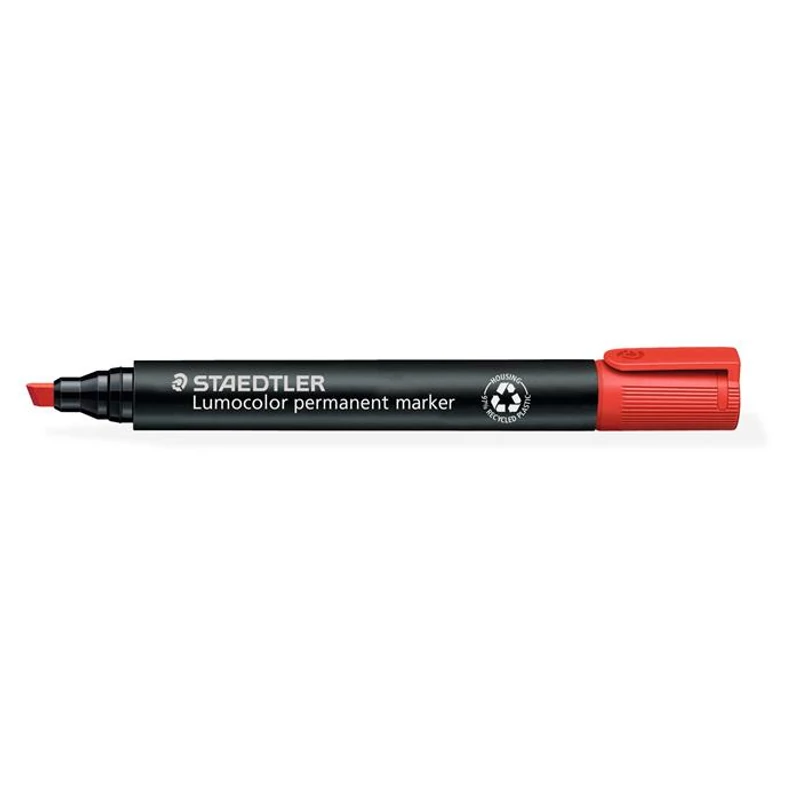 Alkoholos marker, 2-5 mm, vágott, STAEDTLER "Lumocolor® 350", piros