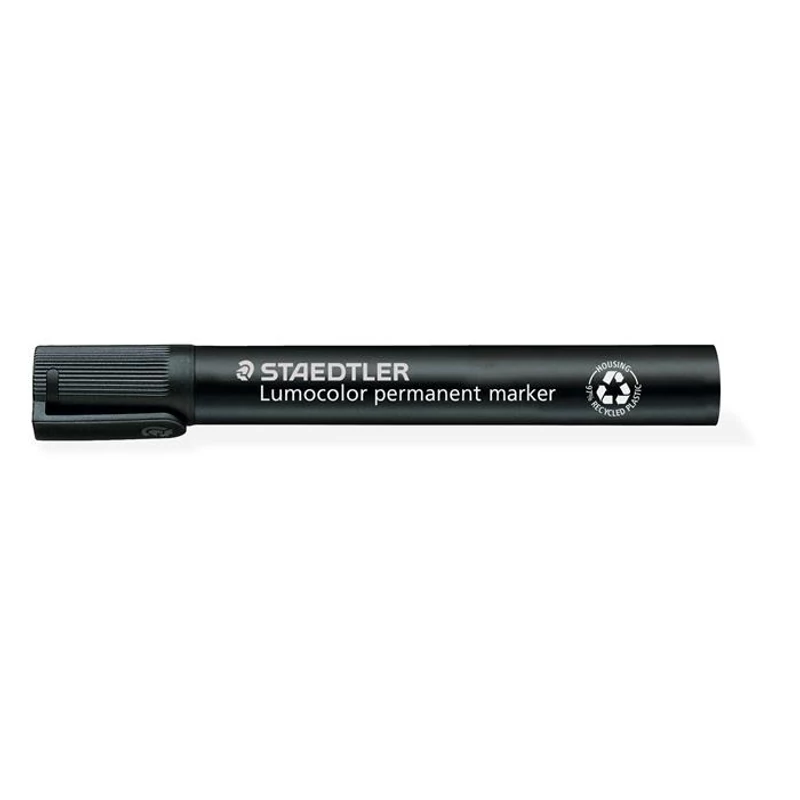 Alkoholos marker, 2-5 mm, vágott, STAEDTLER "Lumocolor® 350", fekete
