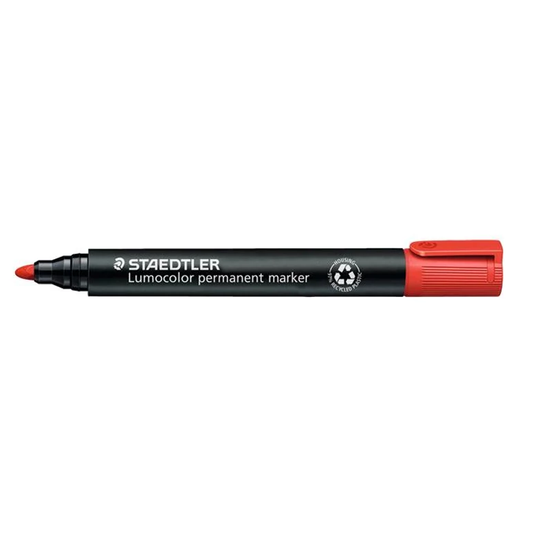 Alkoholos marker, 2 mm, kúpos, STAEDTLER "Lumocolor® 352", piros