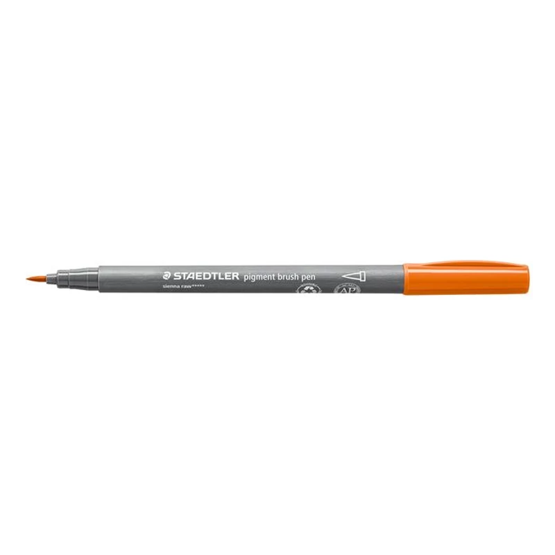 Ecsetirón készlet, STAEDTLER "Pigment brush 371", 12 különböző természeti szín