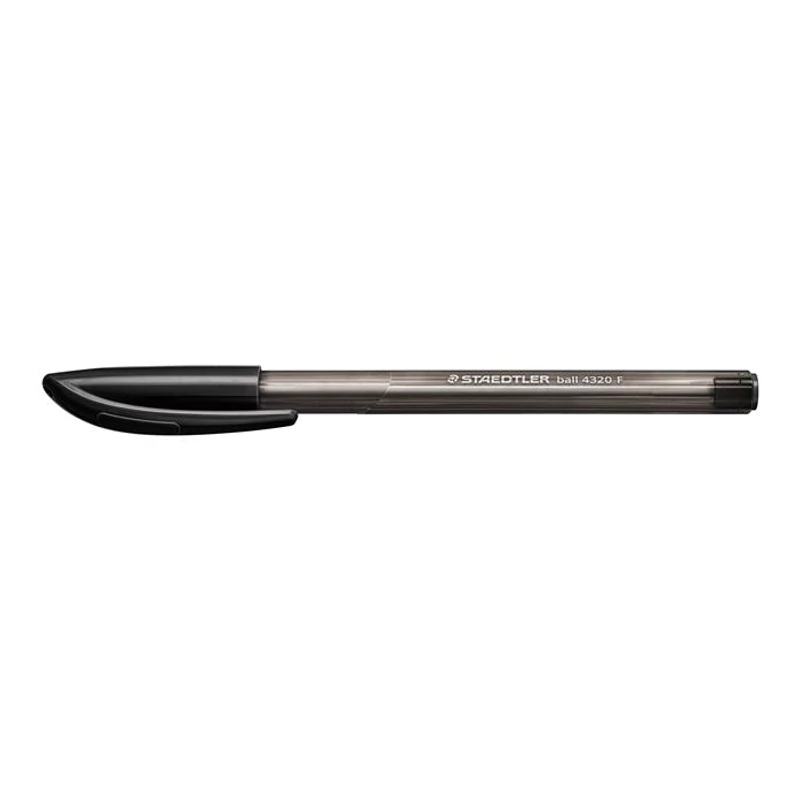 Golyóstoll, 0,3 mm, kupakos, STAEDTLER "Ball 432", fekete