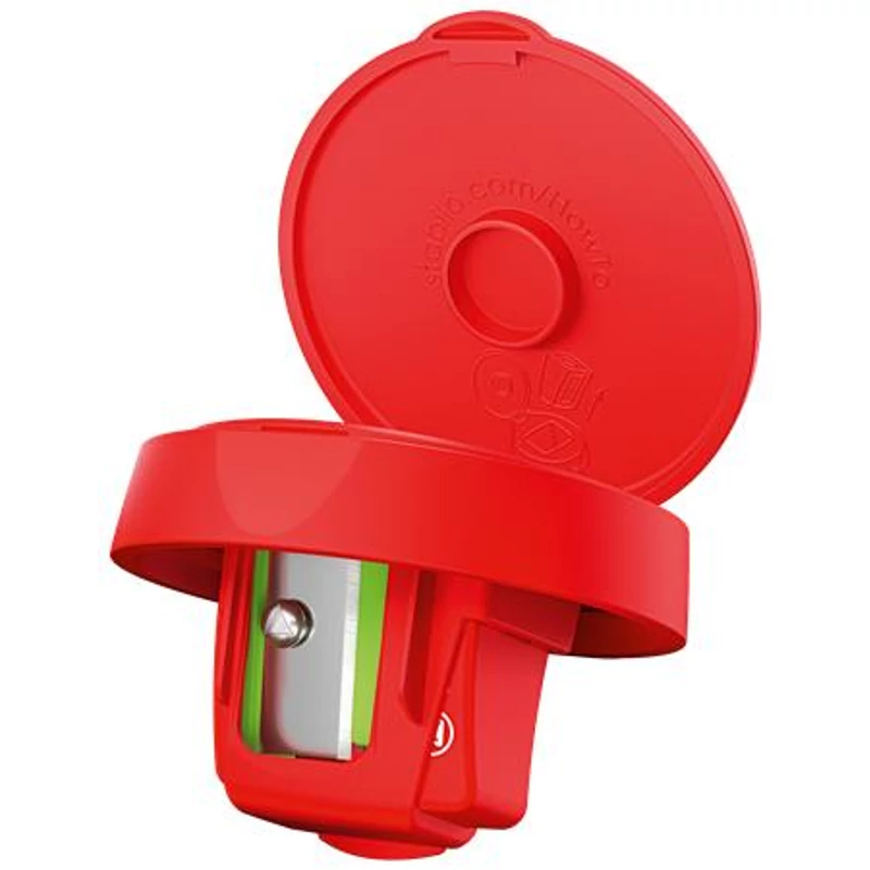 Hegyező, egylyukú, tartályos, STABILO "Woody 3 in 1", piros