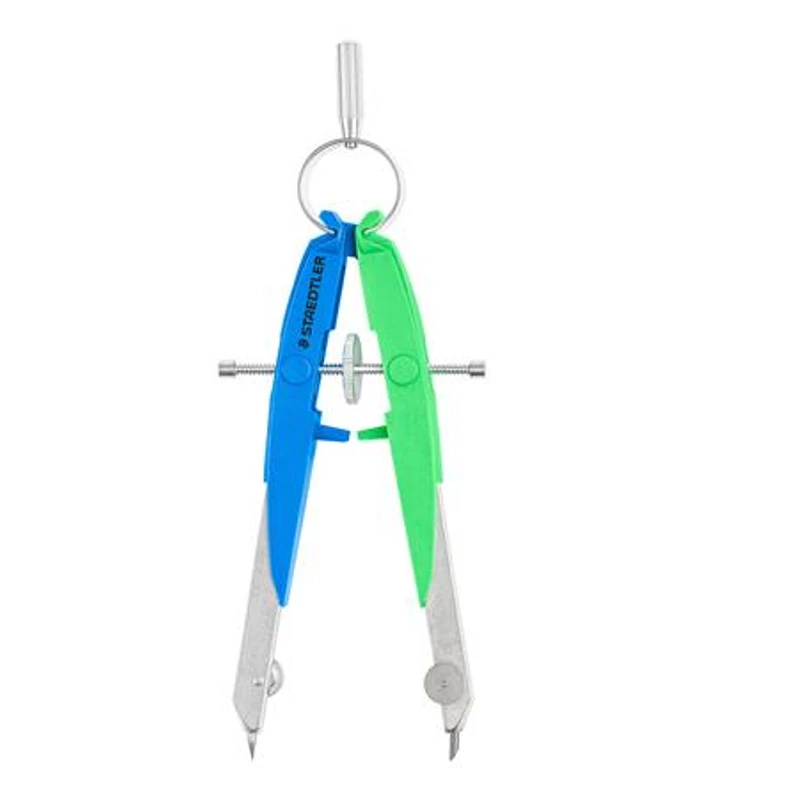 Körző készlet, precíziós, 2 darabos, STAEDTLER "Mars Comfort 556", neon kék / zöld