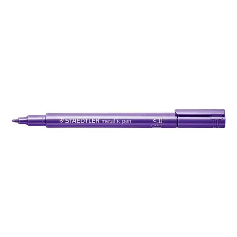 Dekormarker, 1-2 mm, kúpos, STAEDTLER "8323", metál lila