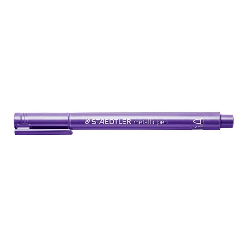 Dekormarker, 1-2 mm, kúpos, STAEDTLER "8323", metál lila