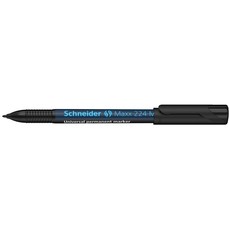Alkoholos marker, OHP, 1 mm, SCHNEIDER "Maxx 224 M", fekete