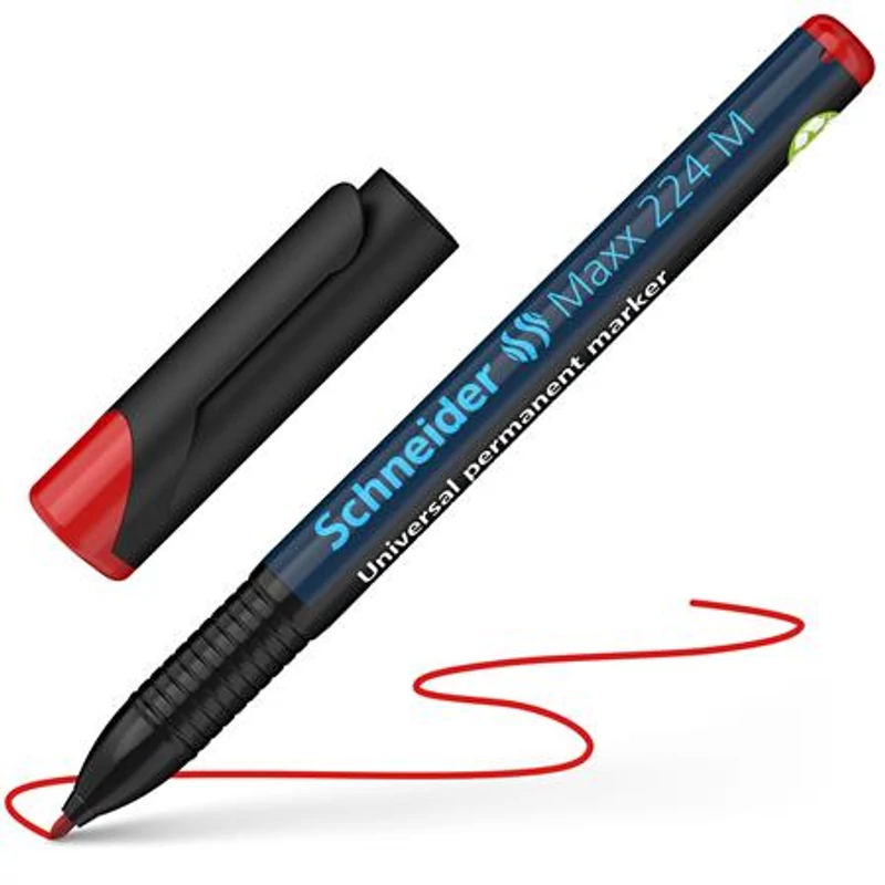 Alkoholos marker, OHP, 1 mm, SCHNEIDER "Maxx 224 M", piros
