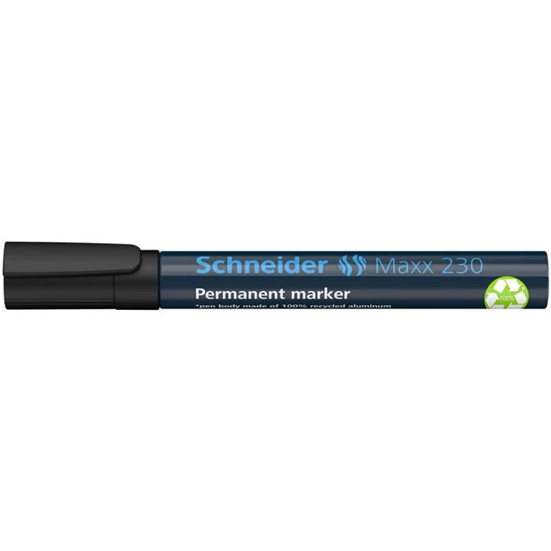 Alkoholos marker, 1-3 mm, fémházas, SCHNEIDER "Maxx 230", fekete
