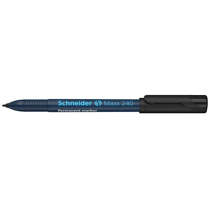 Alkoholos marker, 1-2 mm, kúpos, SCHNEIDER "Maxx 240", fekete