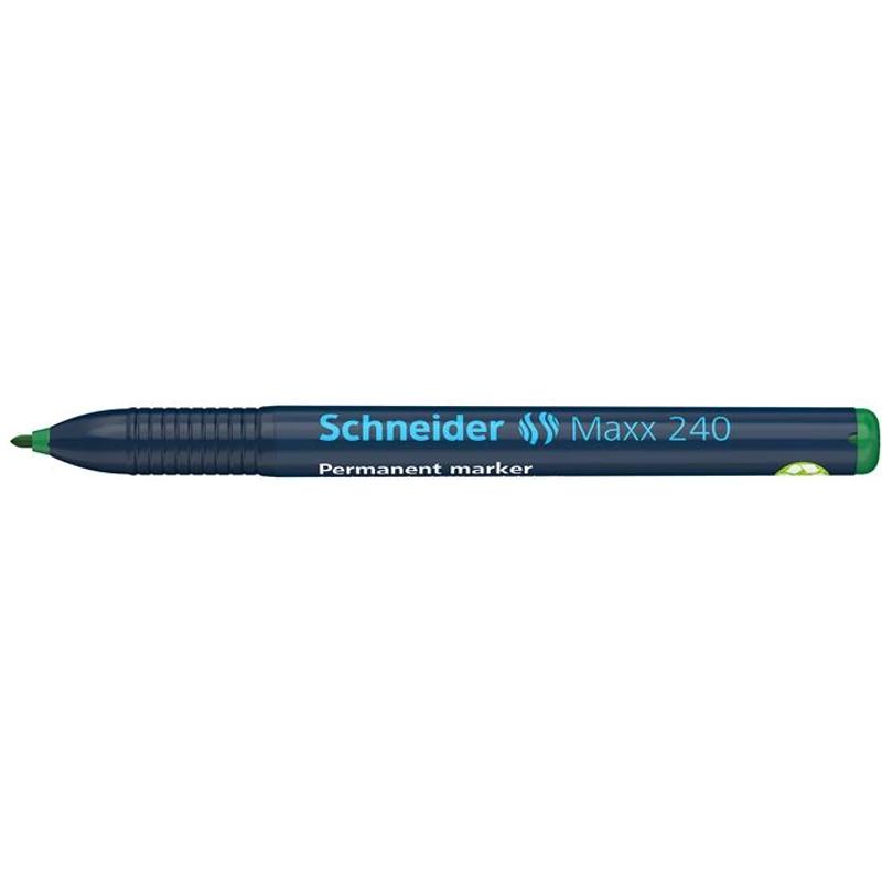 Alkoholos marker, 1-2 mm, kúpos, SCHNEIDER "Maxx 240", zöld