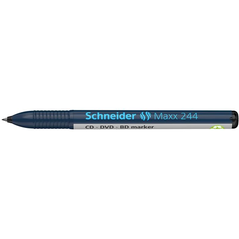 Alkoholos marker, CD / DVD, 0,7 mm, SCHNEIDER "Maxx 244", fekete