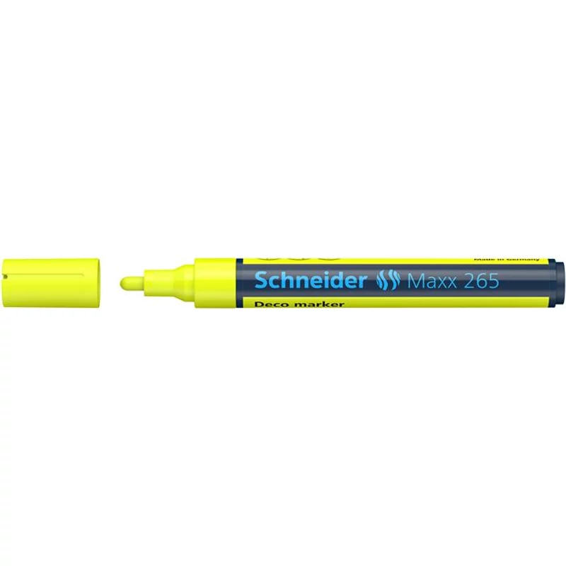 Krétamarker, 2-3 mm, SCHNEIDER "Maxx 265", sárga,Krétamarker, 2-3 mm, SCHNEIDER "Maxx 265", sárga