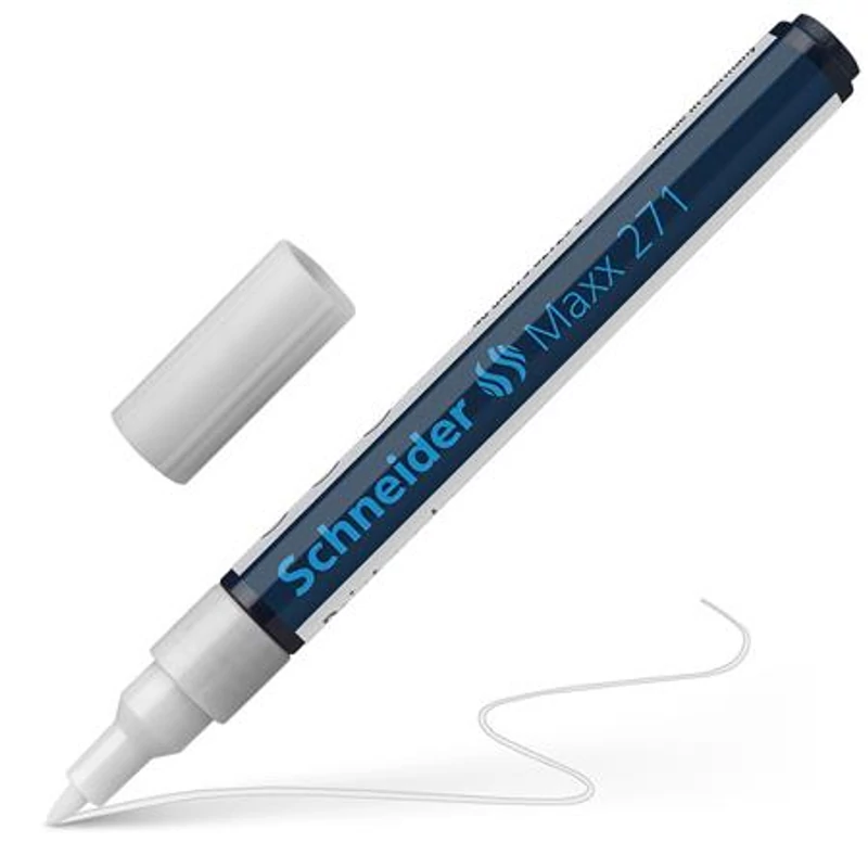 Lakkmarker, 1-2 mm, SCHNEIDER "Maxx 271", fehér