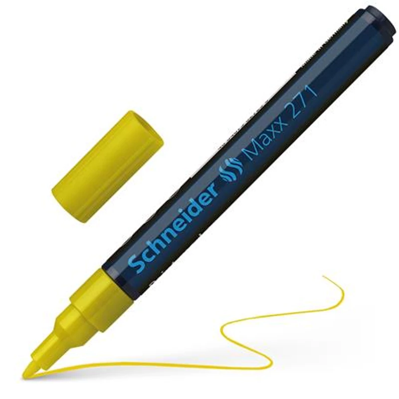 Lakkmarker, 1-2 mm, SCHNEIDER "Maxx 271", sárga
