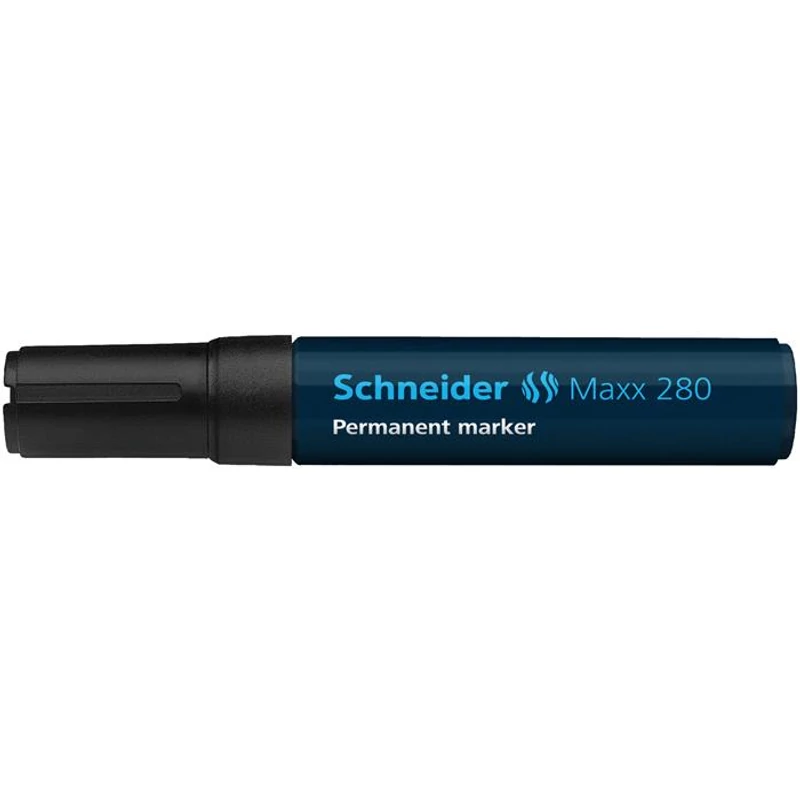 Alkoholos marker, 4-12 mm, vágott, SCHNEIDER "Maxx 280", fekete