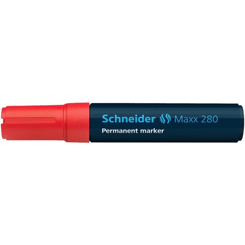 Alkoholos marker, 4-12 mm, vágott, SCHNEIDER "Maxx 280", piros