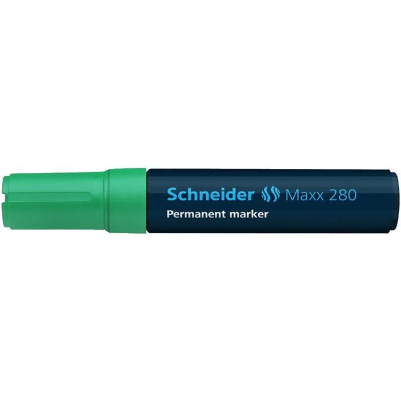 Alkoholos marker, 4-12 mm, vágott, SCHNEIDER "Maxx 280", zöld