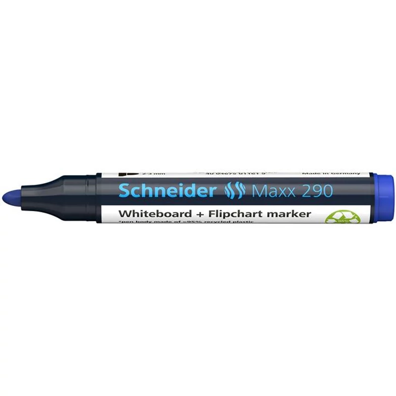Tábla- és flipchart marker, 2-3 mm, kúpos, SCHNEIDER "Maxx 290", kék